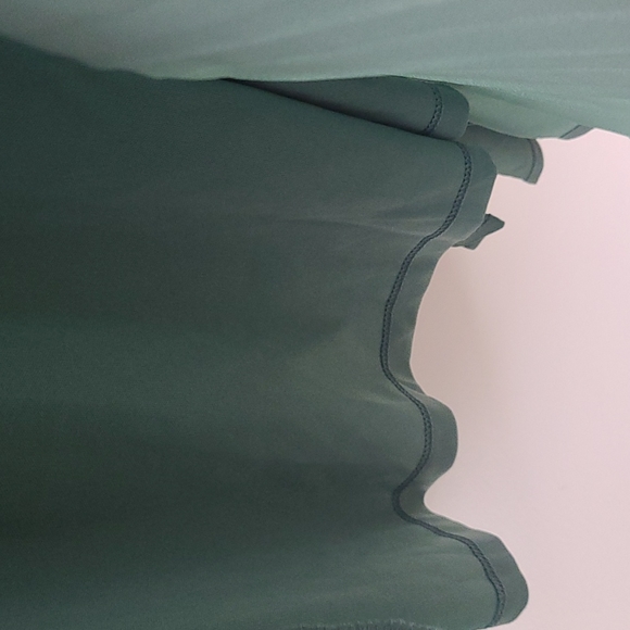 Allison & Kelly Green Pleated Dress Size Large - Picture 4 of 5